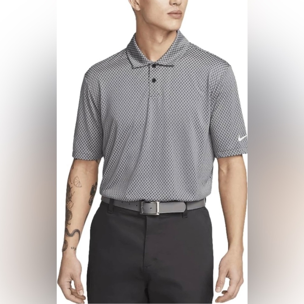 Nike Dri-FIT Tour Performance Jacquard Golf Polo FD5744-010 Men's Size XL New
